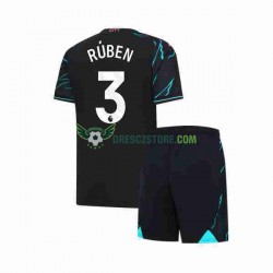 Manchester City Ruben 3 Alternativní Dres 2023-2024 Krátký rukáv Děti Fotbalové Dresy