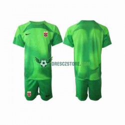 Norsko Brankářské Domácí Dres 2022 Krátký rukáv Děti Fotbalové Dresy