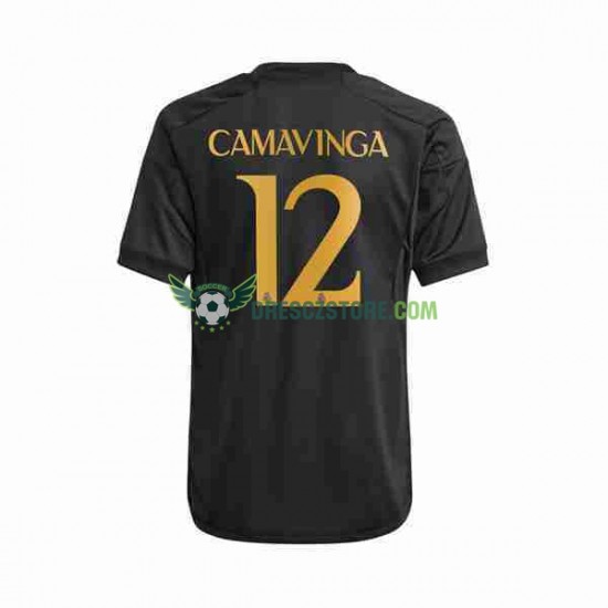 Real Madrid Eduardo Camavinga 12 Alternativní Dres 2023-2024 Krátký rukáv Muže Fotbalové Dresy