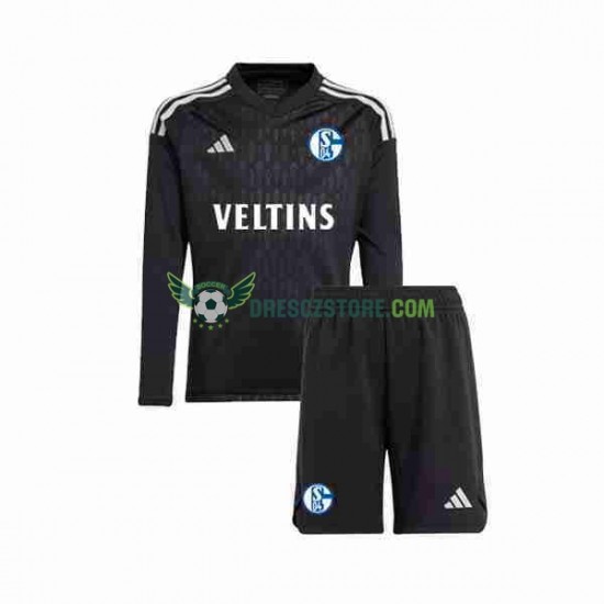Schalke 04 Brankářské Venkovní Dres 2023-2024 Dlouhý rukáv Děti Fotbalové Dresy