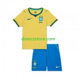 Brazílie Domácí Dres MS ve fotbale 2026 Krátký rukáv Děti Fotbalové Dresy