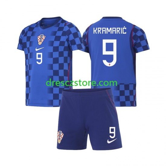 Chorvatsko Andrej Kramaric 9 Venkovní Dres MS ve fotbale 2026 Krátký rukáv Děti Fotbalové Dresy