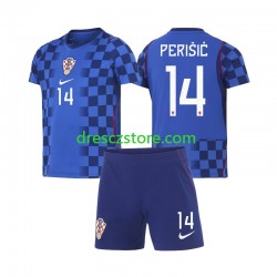 Chorvatsko Ivan Perisic 14 Venkovní Dres MS ve fotbale 2026 Krátký rukáv Děti Fotbalové Dresy