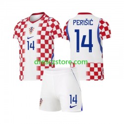 Chorvatsko Ivan Perisic 14 Domácí Dres MS ve fotbale 2026 Krátký rukáv Děti Fotbalové Dresy