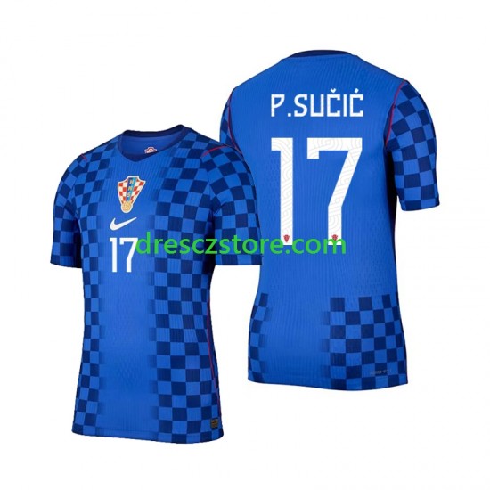 Chorvatsko Petar Sucic 17 Venkovní Dres MS ve fotbale 2026 Krátký rukáv Muže Fotbalové Dresy