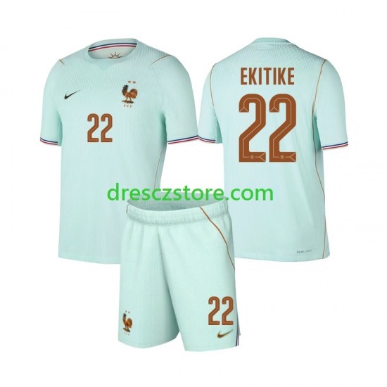 Francie Hugo Ekitike 22 Venkovní Dres MS ve fotbale 2026 Krátký rukáv Děti Fotbalové Dresy