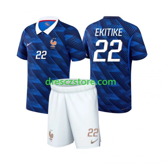 Francie Hugo Ekitike 22 Domácí Dres MS ve fotbale 2026 Krátký rukáv Děti Fotbalové Dresy