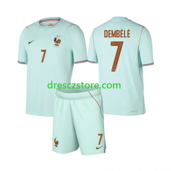 Francie Ousmane Dembele 7 Venkovní Dres MS ve fotbale 2026 Krátký rukáv Děti Fotbalové Dresy