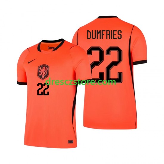Nizozemsko Denzel Dumfries 22 Domácí Dres MS ve fotbale 2026 Krátký rukáv Muže Fotbalové Dresy