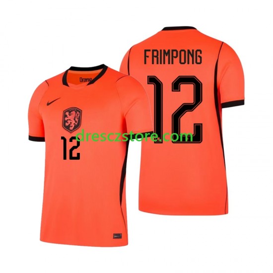 Nizozemsko Jeremie Frimpong 12 Domácí Dres MS ve fotbale 2026 Krátký rukáv Muže Fotbalové Dresy