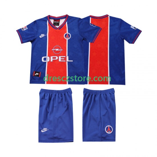 AC Milán 1995 1996 Retro Domácí Dres Krátký rukáv Děti Fotbalové Dresy