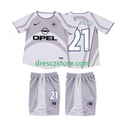 AC Milán RONALDINHO 21 2001 Retro Venkovní Dres 2002 Krátký rukáv Děti Fotbalové Dresy