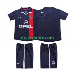 AC Milán 2001 Retro Domácí Dres 2002 Krátký rukáv Děti Fotbalové Dresy