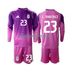 Argentina Emiliano Martinez 23 Brankářské Domácí Dres 2025 Dlouhý rukáv Děti Fotbalové Dresy