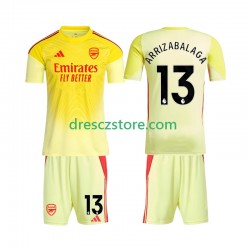 Arsenal Kepa Arrizabalaga 13 Brankářské Domácí Dres 2025-2026 Krátký rukáv Děti Fotbalové Dresy