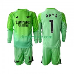 Arsenal Raya 1 Brankářské Venkovní Dres 2025-2026 Dlouhý rukáv Děti Fotbalové Dresy