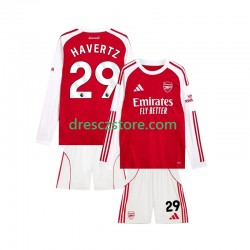 Arsenal Kai Havertz 29 Domácí Dres 2025-2026 Dlouhý rukáv Děti Fotbalové Dresy