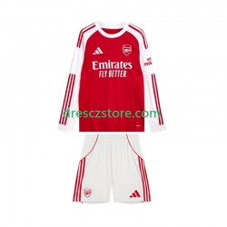 Arsenal Domácí Dres 2025-2026 Dlouhý rukáv Děti Fotbalové Dresy