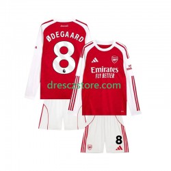 Arsenal Martin Odegaard 8 Domácí Dres 2025-2026 Dlouhý rukáv Děti Fotbalové Dresy