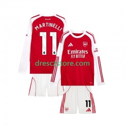 Arsenal Martin Zubimendi 11 Domácí Dres 2025-2026 Krátký rukáv Děti Fotbalové Dresy