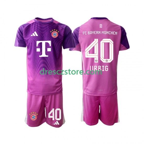 FC Bayern Mnichov Jonas Urbig 40 Brankářské Čtvrtý Dres 2025-2026 Krátký rukáv Děti Fotbalové Dresy