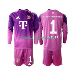 FC Bayern Mnichov Manuel Neuer 1 Brankářské Čtvrtý Dres 2025-2026 Dlouhý rukáv Děti Fotbalové Dresy