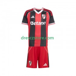 CA River Plate Venkovní Dres 2025-2026 Krátký rukáv Děti Fotbalové Dresy