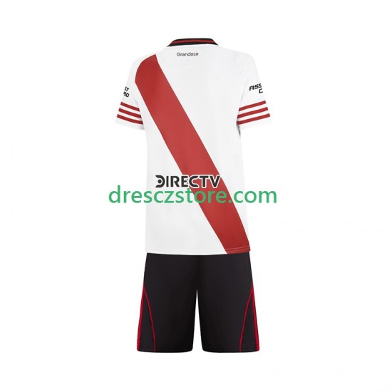 CA River Plate Domácí Dres 2025-2026 Krátký rukáv Děti Fotbalové Dresy