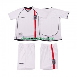 Anglie Retro Domácí Dres 2002 Krátký rukáv Děti Fotbalové Dresy