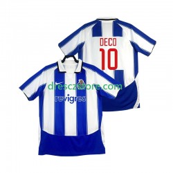 FC Porto DECO 10 2003 Retro Domácí Dres 2004 Krátký rukáv Muže Fotbalové Dresy