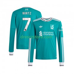 Liverpool Florian Wirtz 7 Alternativní Dres 2025-2026 Dlouhý rukáv Muže Fotbalové Dresy