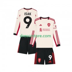 Liverpool ISAK 9 Venkovní Dres 2025-2026 Dlouhý rukáv Děti Fotbalové Dresy