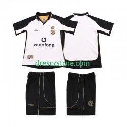 Manchester United Anniversary Football Shirt 2001 Venkovní Dres 2002 Krátký rukáv Děti