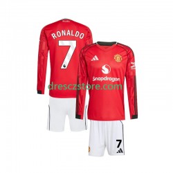 Manchester United Cristiano Ronaldo 7 Domácí Dres 2025-2026 Dlouhý rukáv Děti Fotbalové Dresy