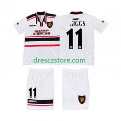Manchester United GIGGS 11 Retro Venkovní Dres 1998 Krátký rukáv Děti Fotbalové Dresy