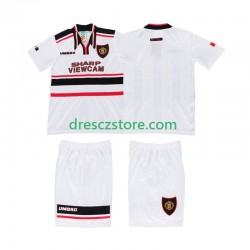 Manchester United Retro Venkovní Dres 1998 Krátký rukáv Děti Fotbalové Dresy