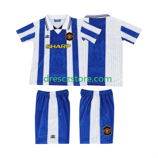 Manchester United 1996 Retro Alternativní Dres 1994 Krátký rukáv Děti Fotbalové Dresy