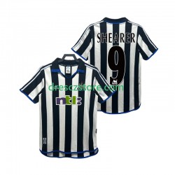 Newcastle United SHEARER 9 2000 2001 Retro Domácí Dres Krátký rukáv Muže Fotbalové Dresy