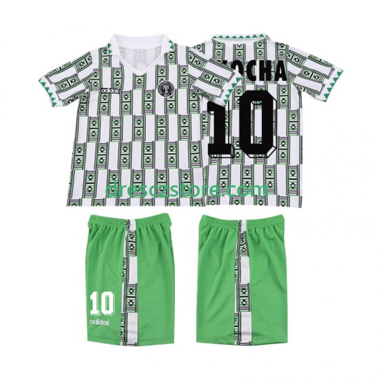 Nigérie OKOCHA 10 Retro Venkovní Dres 1994 Krátký rukáv Děti Fotbalové Dresy