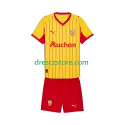 RC Lens Domácí Dres 2025-2026 Krátký rukáv Děti Fotbalové Dresy