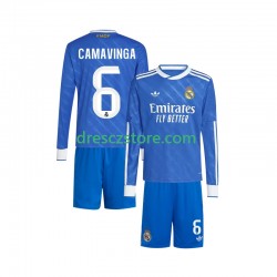 Real Madrid Camavinga 6 Alternativní Dres 2025-2026 Dlouhý rukáv Děti Fotbalové Dresy