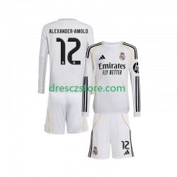 Real Madrid Trent Alexander-Arnold 12 Domácí Dres 2025-2026 Dlouhý rukáv Děti Fotbalové Dresy