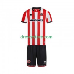Sheffield United Domácí Dres 2025-2026 Krátký rukáv Děti Fotbalové Dresy
