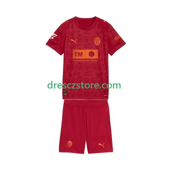Valencia CF Venkovní Dres 2025-2026 Krátký rukáv Děti Fotbalové Dresy