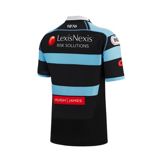 Cardiff Blues Domácí Rugby Dres 2023 Krátký rukáv Muže Fotbalové Dresy