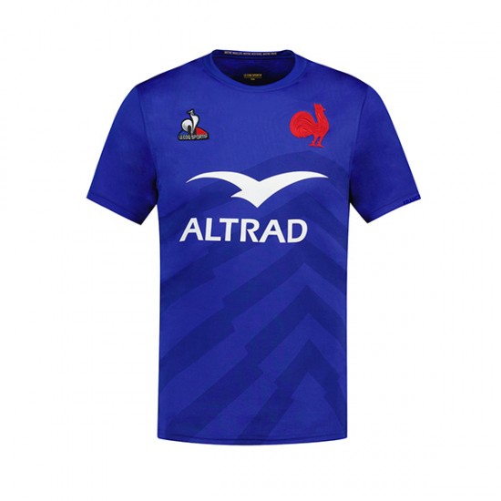 Francie Domácí Rugby Dres 2023 Krátký rukáv Muže Fotbalové Dresy