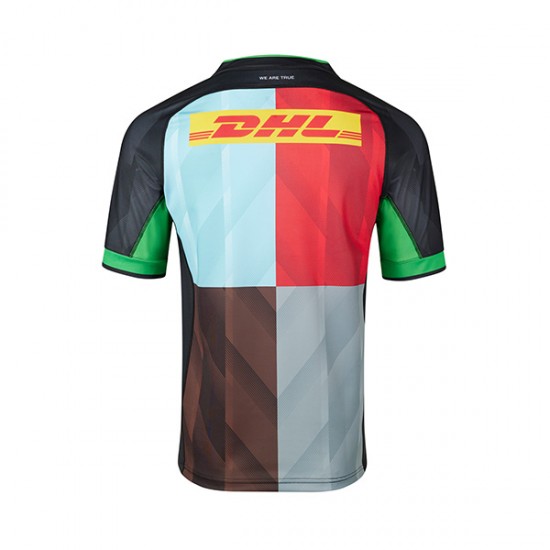 Harlequins Domácí Rugby Dres 2024 Krátký rukáv Muže Fotbalové Dresy