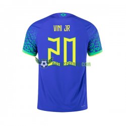 Brazílie Vinicius Junior 20 Venkovní Dres MS ve fotbale 2022 Krátký rukáv Muže Fotbalové Dresy