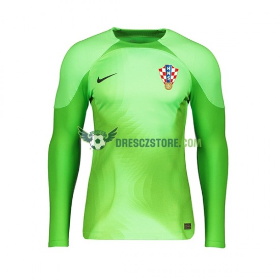 Chorvatsko Brankářské Venkovní Dres MS ve fotbale 2022 Dlouhý rukáv Muže Fotbalové Dresy