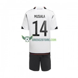 Německo Musiala 14 Domácí Dres MS ve fotbale 2022 Krátký rukáv Děti Fotbalové Dresy